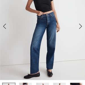 Madewell low slung straight jeans, Stoughton wash, p24